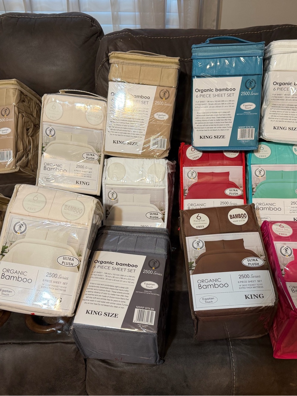 Organic Bamboo 6-Piece Sheet Sets